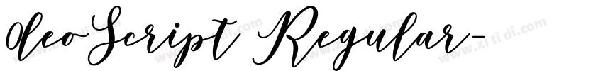 0leoScript Regular字体转换